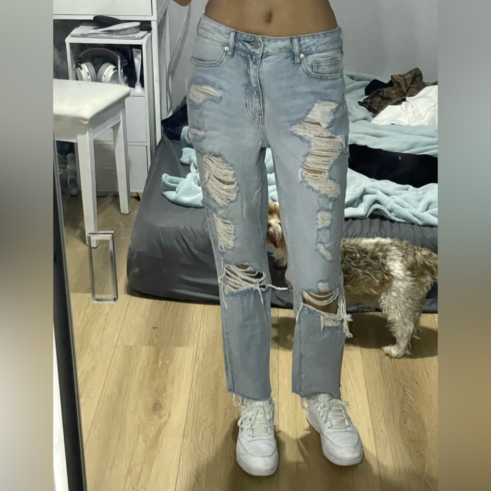 Distressed Light Wash Jeans